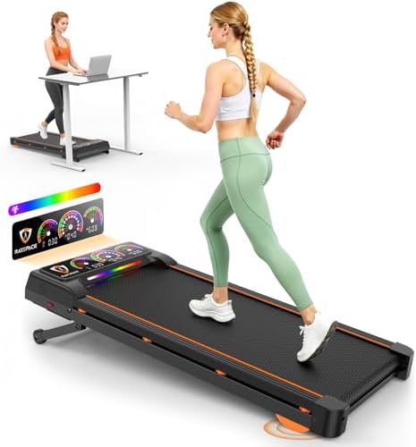 Walking Pad with 15% 12-Level Auto Incline, 450 lbs Capacity UI Screen, Rayspace 3.5HP Quiet Under Desk Treadmill with Bluetooth Speaker & Remote Control, Folding Treadmills for Home Hiking by RayspaceMakesFitnessEasy