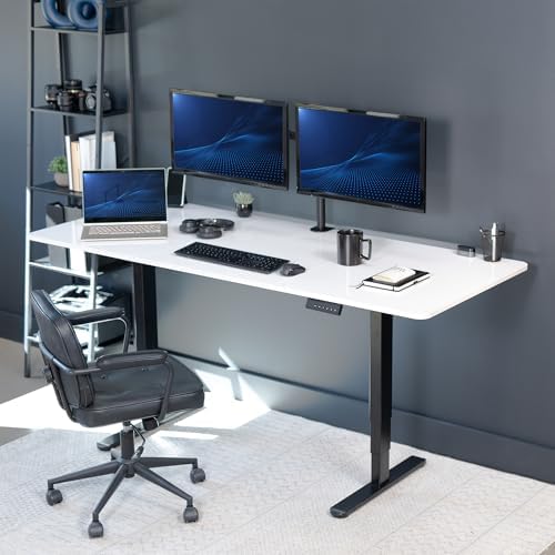 VIVO White Dry Erase 71 x 30 in Standing Desk, DESK-KIT-2B7WE - Image 2