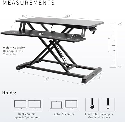VIVO Black 32 in Standing Desk Converter, DESK-V000K - Image 3