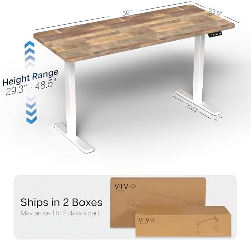VIVO Reclaimed Wood 60 x 24 in Standing Desk, DESK-KIT-1W6P - Image 4