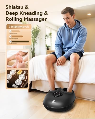 COMFIER 2026 Shiatsu Foot Massager with Heat,Compression,Kneading &Rolling,Foot Massager for Neuropathy,Plantar Fasciitis,Upgraded for Larger Feet Machine(Size 14),Home or Office,for Men Women - Image 4