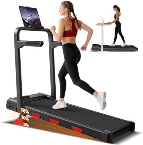 LONTEK 15% Incline Walking Pad Treadmill with Handles, Treadmills for Home by LONTEK