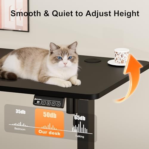 67"x24" Standing Desk, Height Adjustable Sit-Stand Home Office, Black - Image 5