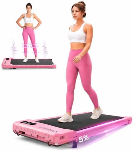Small Walking Pad with Incline - Under Desk Treadmill with Vibration Plate by JUDVX