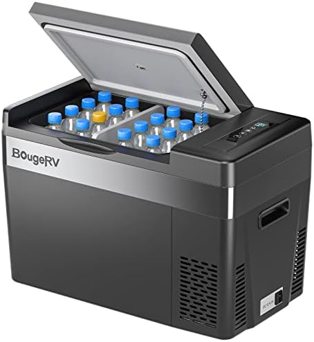 BougeRV 12v refrigerator 30 Quart, -8℉~50℉ Portable Freezer for Car, Black by BougeRV
