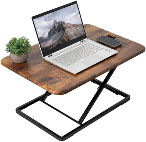 VIVO Vintage Brown 26 in Single Top Standing Desk Converter, DESK-V001JN by VIVO