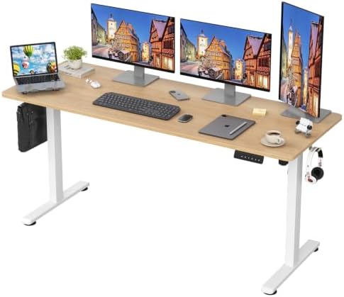 STARY Electric Standing Desk Adjustable Height Sit Stand Home Office Desk with Splice Board by STARYHavenLiving