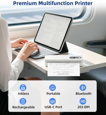 ORGBRO M1 Portable Thermal Printer, 8.5'' x 11'' Wireless Inkless Printer - Image 3