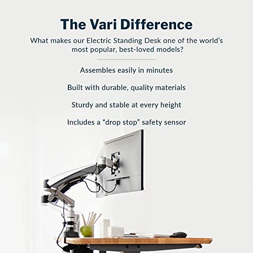 Vari Classic Electric Standing Desk – 72x30 – Butcher Block/Slate - Image 4
