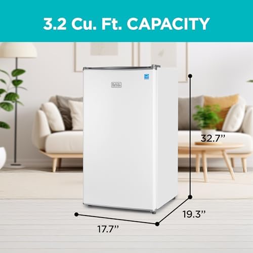 BLACK+DECKER 3.2 Cu. Ft. Compact Refrigerator, Energy Star, BCRK32W, White - Image 2