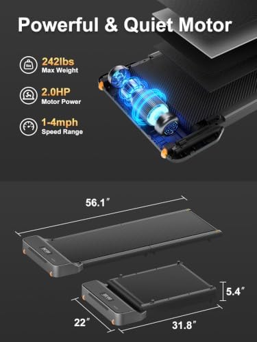 WalkingPad Z1 Foldable Walking Pad Treadmill, Under Desk Compact Design - Image 4