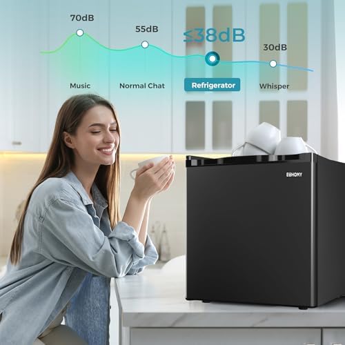 EUHOMY 1.7 Cu.Ft Mini Fridge, Compact Refrigerator for Dorm, Black - Image 7