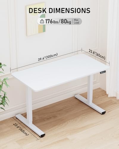 40" Small Electric Standing Desk Adjustable Height for Home Office - Image 5