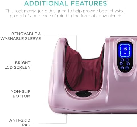 Best Choice Products Shiatsu Foot Massager with Remote Control, Rose - Image 6