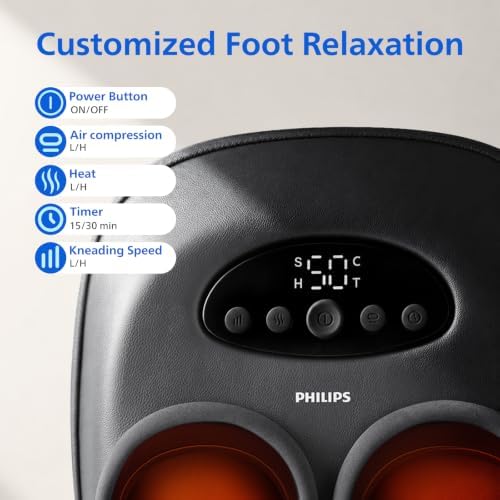 PHILIPS Foot Massager with Heat, Shiatsu Kneading & Air Compression - Image 6