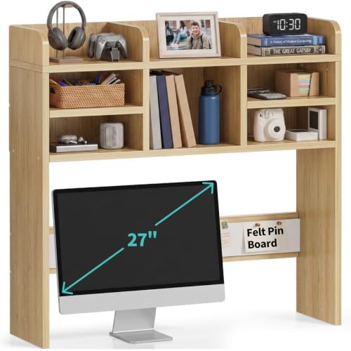37 Inch Natural Wood Desk Hutch Dorm Top Only With Felt Board For College by Unknown