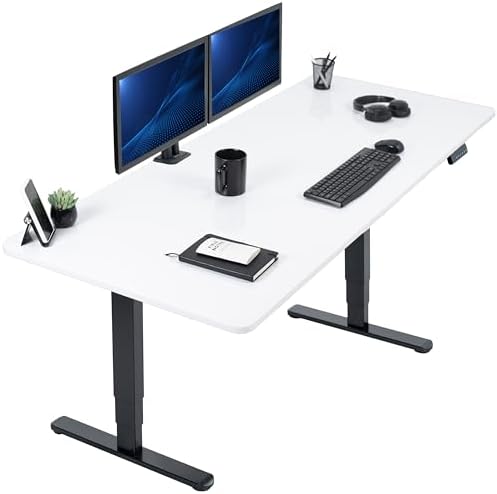 VIVO White Dry Erase 71 x 30 in Standing Desk, DESK-KIT-2B7WE by VIVO