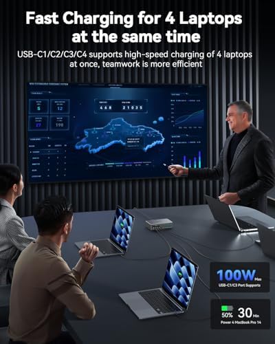 Rocoren 480W GaN 10‑Port Charging Station, PD 100W Fast USB‑C Charger Hub - Image 3