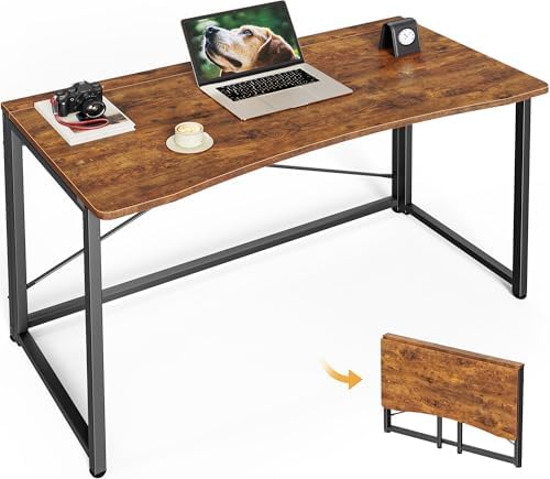 Huuger Folding Desk for Small Spaces, 39.4 Inch Foldable Computer Table by Huuger