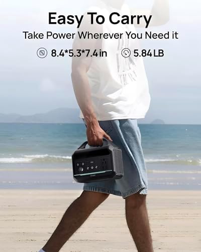 Daran 300W Portable Power Station (600W Surge) | 192Wh LiFePO4 Solar Generator for Camping, RV & Emergency | 8-in-1 Lightweight Battery Supply with 60W PD & LED Light for Laptop, Drone - Image 5
