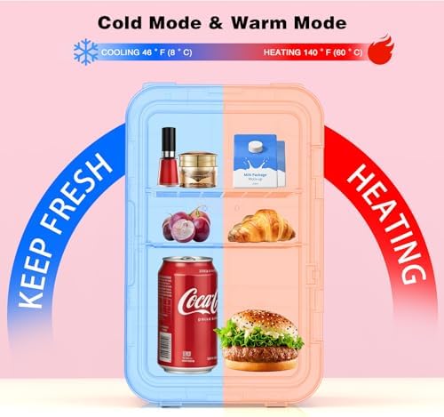 YLFU 6L Mini Skincare Fridge with Dimmable LED Mirror for Makeup Cosmetics - Image 4