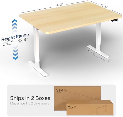 VIVO Light Wood 48 x 30 in Standing Desk, DESK-KIT-1W5C - Image 3