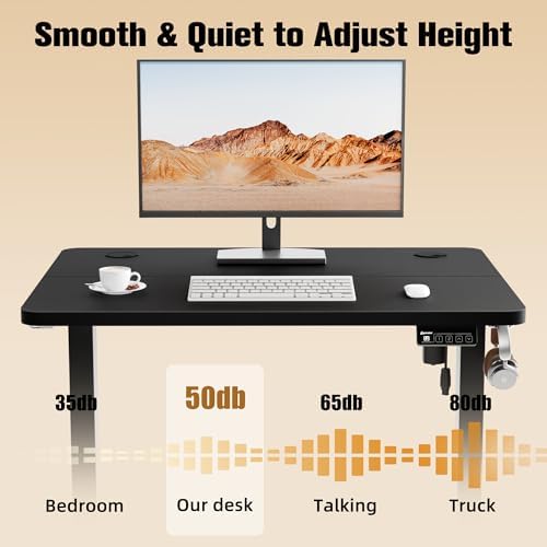 Small Standing Desk, 32"x24" Height Adjustable Sit-Stand Office, Black - Image 6