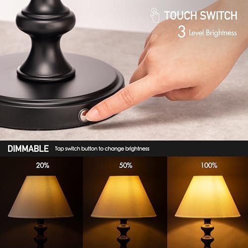 O'Bright Ember Rechargeable Table Lamp (Black_Baluster) - Image 2
