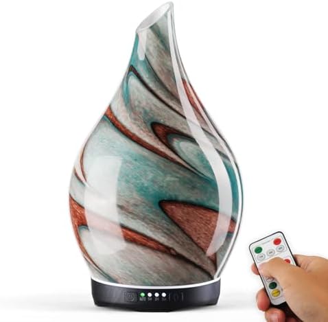 Porseme 280ml Remote Essential Oil Diffuser 3D Glass Ultrasonic Mist 7H by Porseme