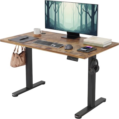 Claiks Electric Standing Desk 48x24 Inch Adjustable Desk, Rustic Brown by CLAIKS