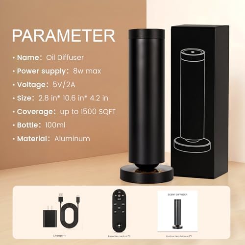 Cold Air Waterless Diffuser, Hotel Collection Diffuser, Waterless Essential Oil Diffuser for Homes, Offices, Covers 1000 Sq Ft, Remote Control (Fragrance Not Included) - Image 5