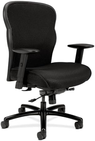 HON Wave Big and Tall Ergonomic Office Chair, Heavy Duty Desk Chair, Black by HON