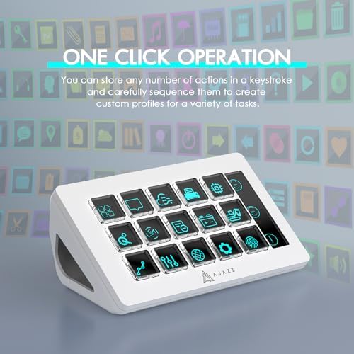 MANBASNAKE AKP153 Studio Deck, Stream Controller, 15 Macro Keys (White) - Image 3