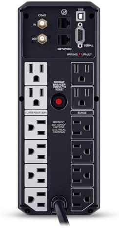 CyberPower CP1500AVRLCD3 Intelligent LCD UPS Battery Backup - Image 4