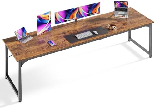 Huuger Computer Desk, 86.6 Inch Home Office Desk by Huuger