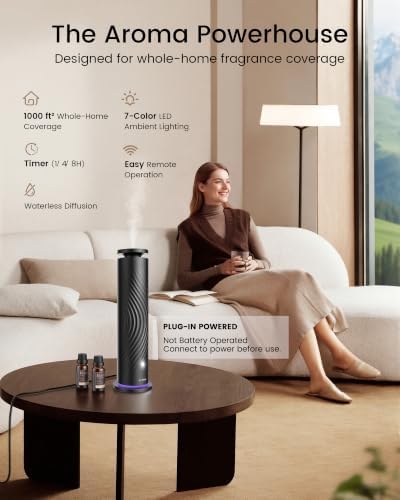 Waterless Essential Oil Diffuser for Home, Starter Kit with 5 Oils - Image 2