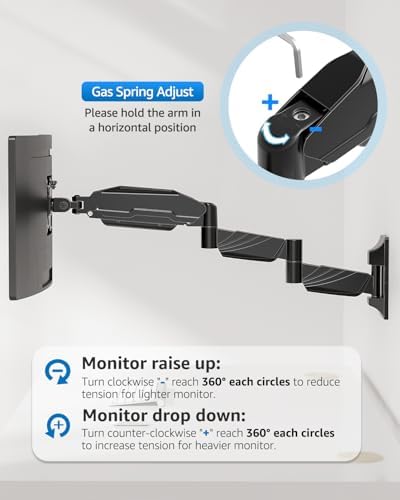 Extra Long Arm Monitor Wall Mount for Max 32" Single Wall Mount - Image 6