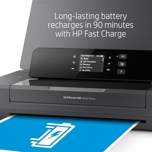 HP OfficeJet 200 Wireless Mobile Printer - Black, Battery Included (CZ993A) - Image 5
