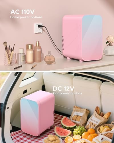 BEICHEN Mini Fridge, 6 Liter/8 Can Skincare Fridgefor Skin Care, Cosmetics - Image 6