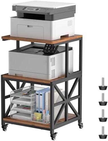 GreenForest Printer Stand with Lockable Wheels, Heavy Duty Printer Table by GreenForest