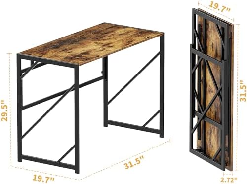 Elephance Folding Desk Writing Computer Desk for Home Office No-Assembly - Image 3