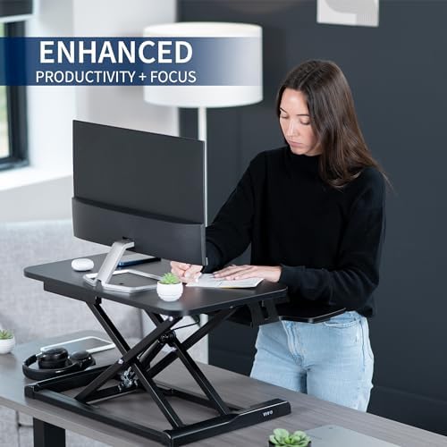 VIVO Black 28 in Standing Desk Converter, DESK-V028KB - Image 4