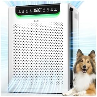 Air Purifiers for Home Large Room, Cover Up to 2600 Ft² with Washable Filters, Powerful Turbo Mode, PM2.5 Air Quality Display, 22dB Sleep Mode, Air Cleaner for Pets Hair, Smoke, Odors, HAP607, White by FreAire