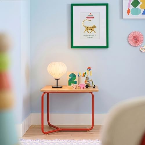 Brightech Nimbus LED Table Lamp - Unique Resin Shade & LED Bulb, Elegant Bedroom Décor - Modern Ambient LED Desk Lamp for Bedroom, Living Room - Black - Image 5