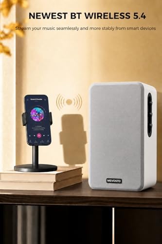 White Powered Bookshelf Speakers: 5-Inch Stereo for PC and Office - Image 5