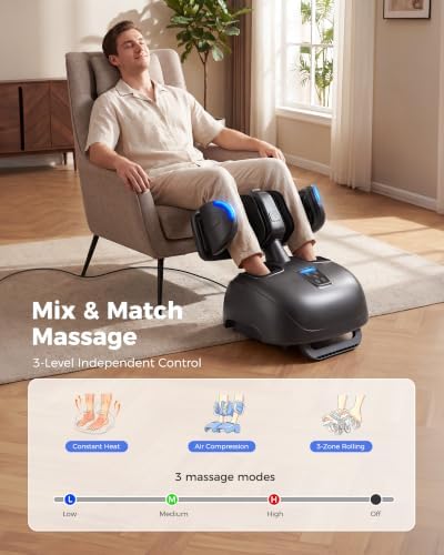 EaseZen Foot and Calf Massager with Heat, 2 in 1 Detachable for Neuropathy - Image 6