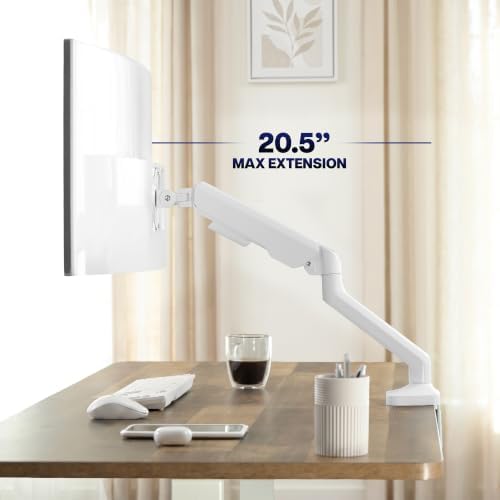 VIVO Heavy Duty Ultrawide Monitor Tension Arm for up to 40 inch Screens, Holds 26.4 lbs, Premium Desk Mount Stand, White, STAND-V100OW - Image 6
