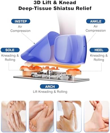 KNQZE Shiatsu Foot Massager with Heat, Adjustable Arch-Lift Massage Design - Image 3