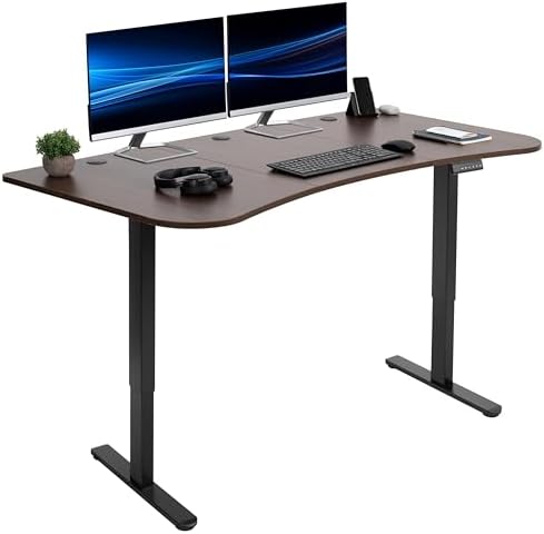 VIVO Dark Walnut 60 x 24 in Standing Desk, DESK-KIT-E2B1D by VIVO