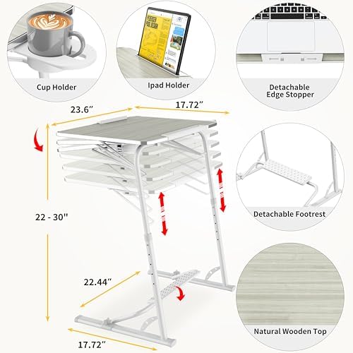 FoldWise Upgraded Folding TV Tray Table, Sturdy Couch & Dinner Laptop Table - Image 2